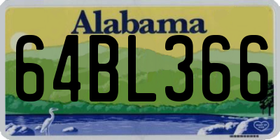 AL license plate 64BL366