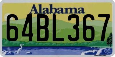 AL license plate 64BL367