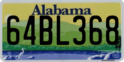 AL license plate 64BL368