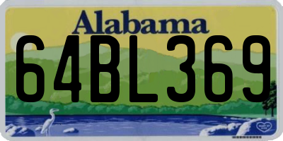 AL license plate 64BL369