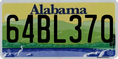 AL license plate 64BL370