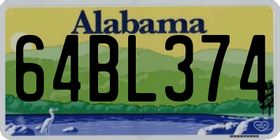 AL license plate 64BL374