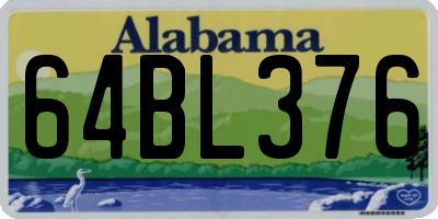 AL license plate 64BL376