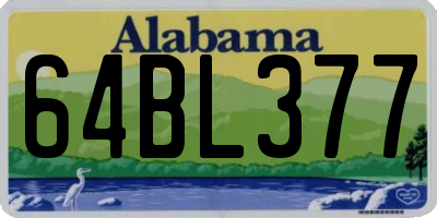 AL license plate 64BL377