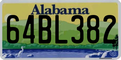 AL license plate 64BL382