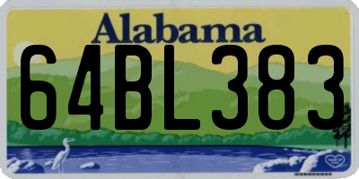 AL license plate 64BL383