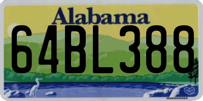 AL license plate 64BL388