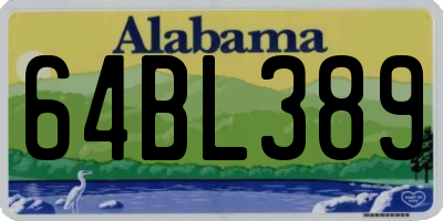 AL license plate 64BL389