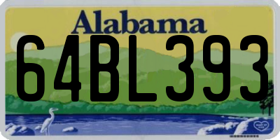 AL license plate 64BL393