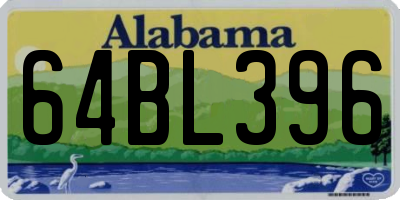 AL license plate 64BL396
