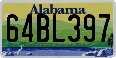 AL license plate 64BL397