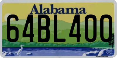 AL license plate 64BL400