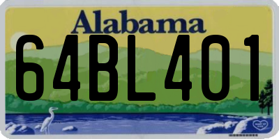 AL license plate 64BL401
