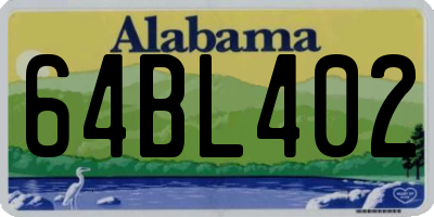AL license plate 64BL402
