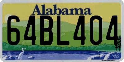AL license plate 64BL404