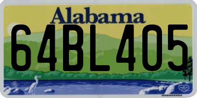 AL license plate 64BL405