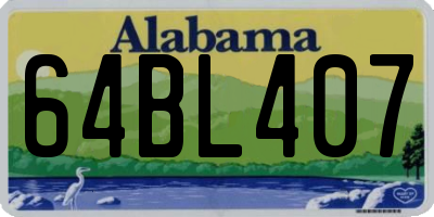 AL license plate 64BL407