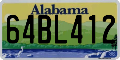 AL license plate 64BL412
