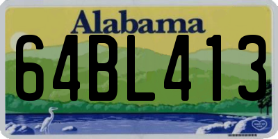 AL license plate 64BL413
