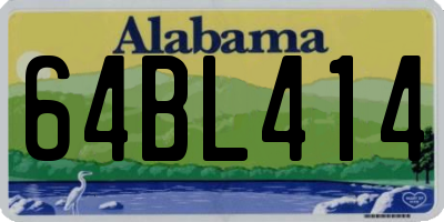 AL license plate 64BL414