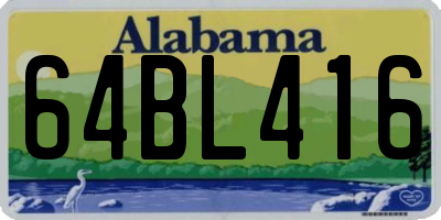 AL license plate 64BL416