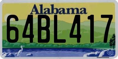 AL license plate 64BL417