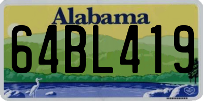 AL license plate 64BL419
