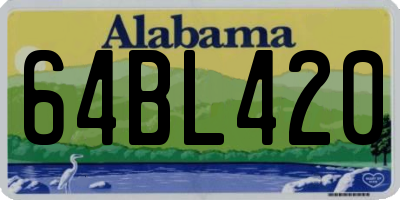 AL license plate 64BL420