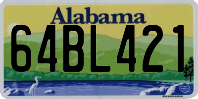 AL license plate 64BL421