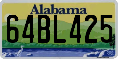 AL license plate 64BL425