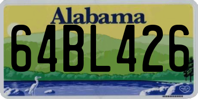 AL license plate 64BL426