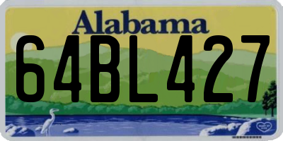 AL license plate 64BL427