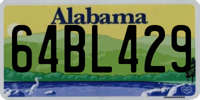 AL license plate 64BL429