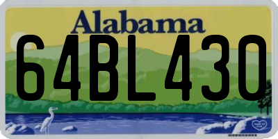 AL license plate 64BL430