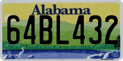 AL license plate 64BL432