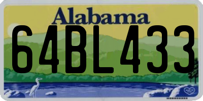 AL license plate 64BL433