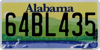 AL license plate 64BL435