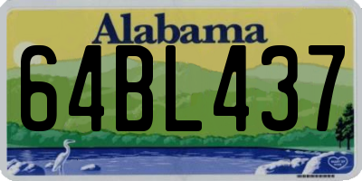 AL license plate 64BL437