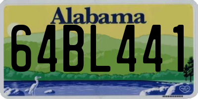 AL license plate 64BL441