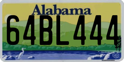 AL license plate 64BL444