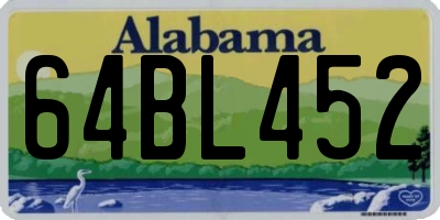 AL license plate 64BL452