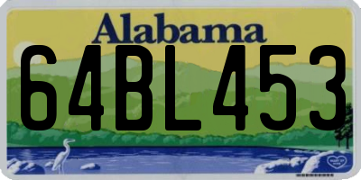 AL license plate 64BL453