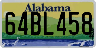 AL license plate 64BL458