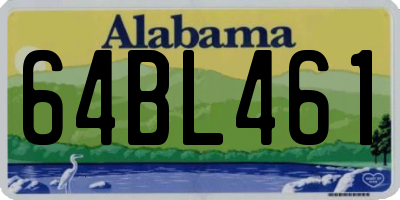 AL license plate 64BL461