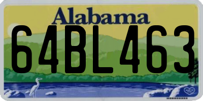 AL license plate 64BL463