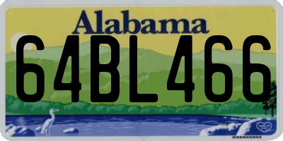 AL license plate 64BL466