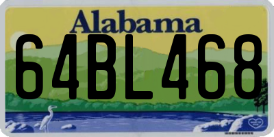 AL license plate 64BL468
