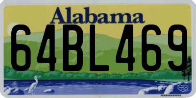 AL license plate 64BL469