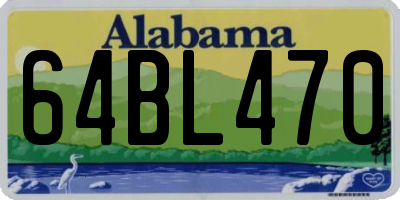 AL license plate 64BL470