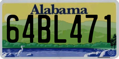 AL license plate 64BL471